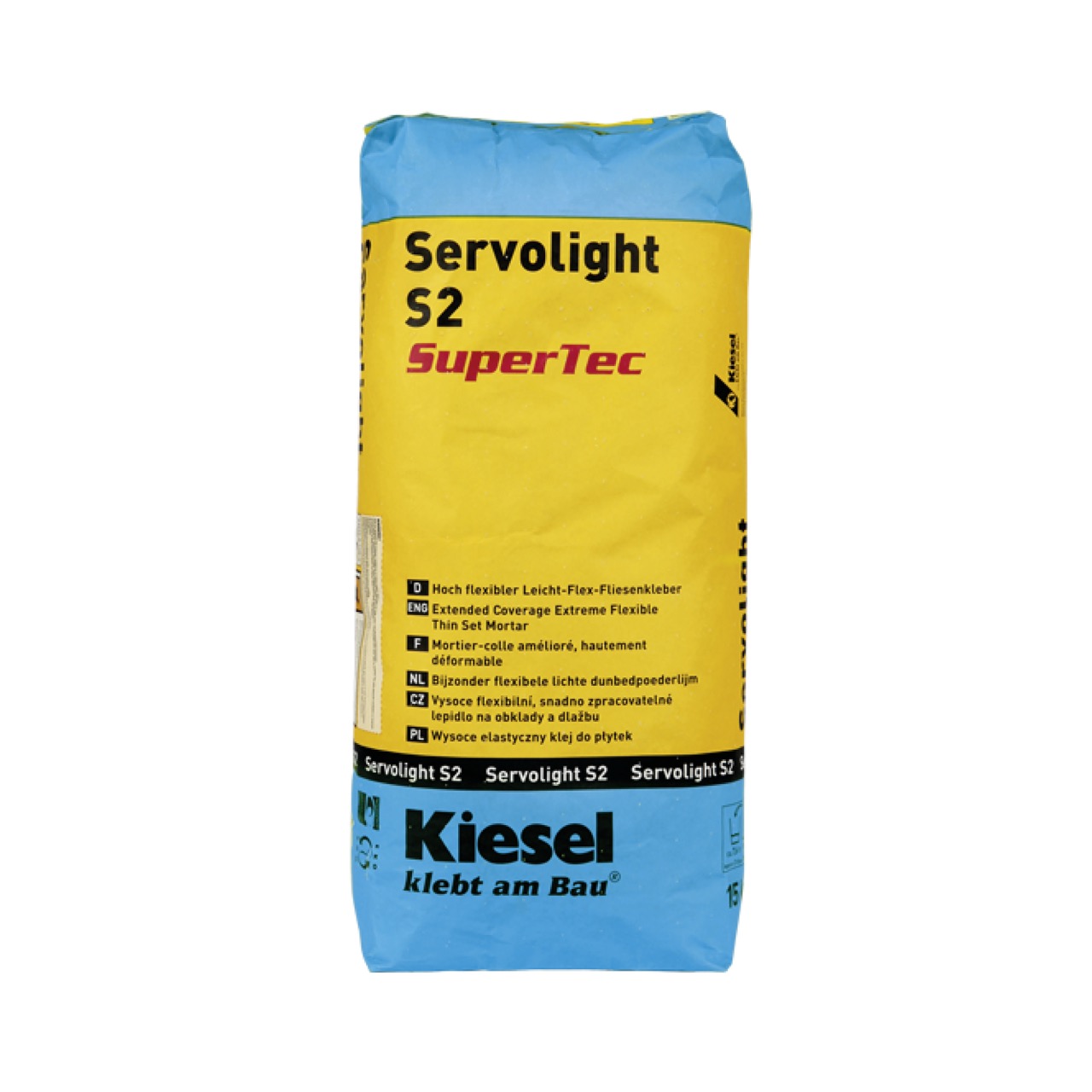 Kiesel Servolight S2 SuperTec Hoch flexibler Leicht-Flex-Fliesenkleber 15 KG