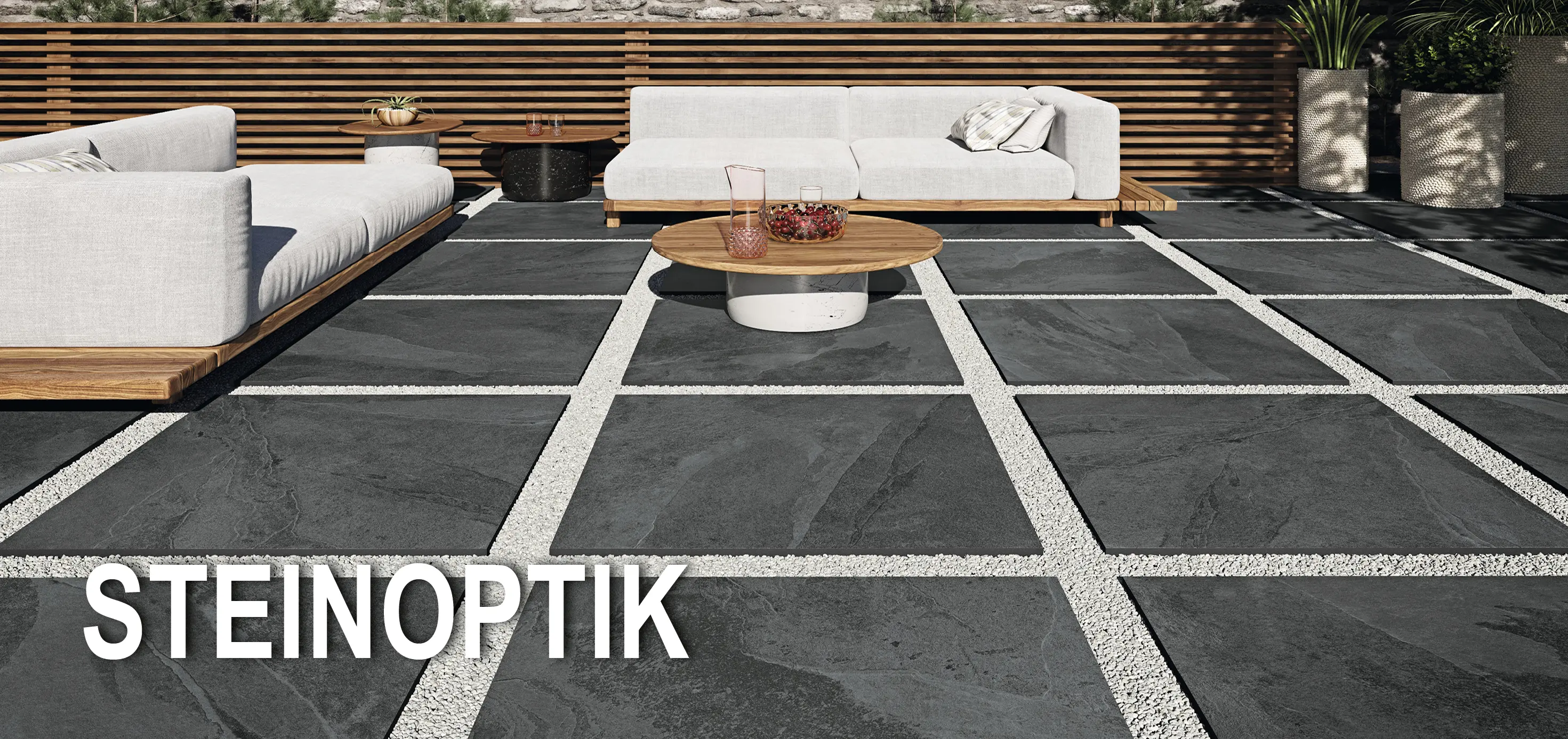 Steinoptik Terrasse